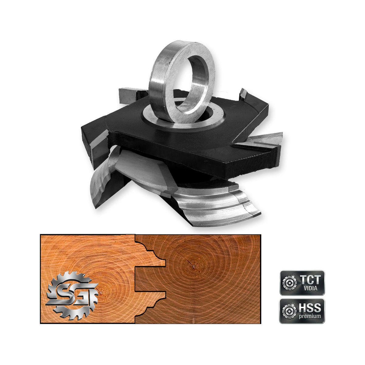 Set 3 Freze Uși Profil-Contraprofil - 40 mm | Cod 04.12 | HSS sau T.C.T Vidia