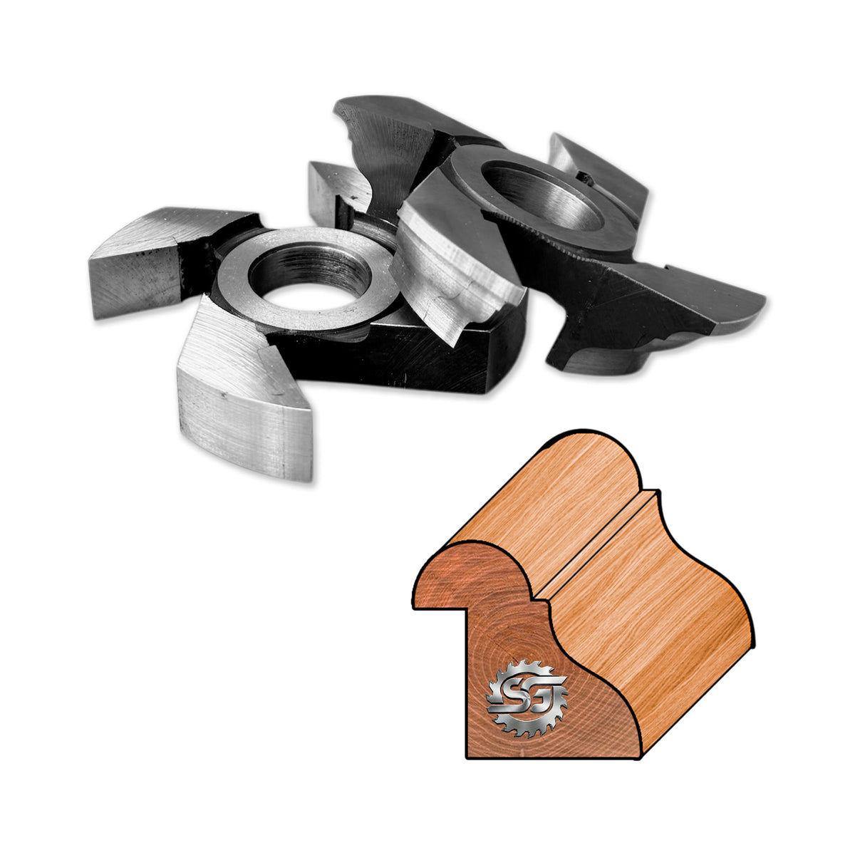 Set 2 freze pentru baghetă și cornișă, 25 mm, HSS – ideal pentru finisaje precise și contururi decorative din lemn.