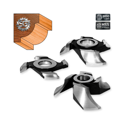 Concave Round Over Router Bit R40 mm - HSS Premium