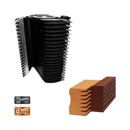 Laminated Timber Longitudinal Joint Milling Cutter C11 - 124 mm HSS Standard