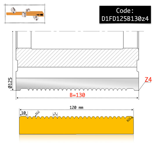 Freză cu Alezaj pentru Decking – HSS M2 | Z4 sau Z6