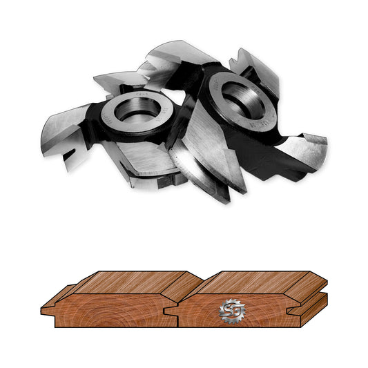 Set of 2 Paneling Cutters, Bevel Profile D130 | 14 - 20 mm | Code 14.22.8UC