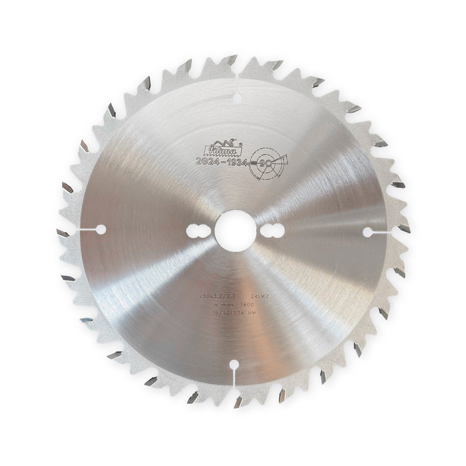 Panza circulara Pilana TCT 250x30 mm cu 24 dinti LWZ pentru spintecat lemn masiv