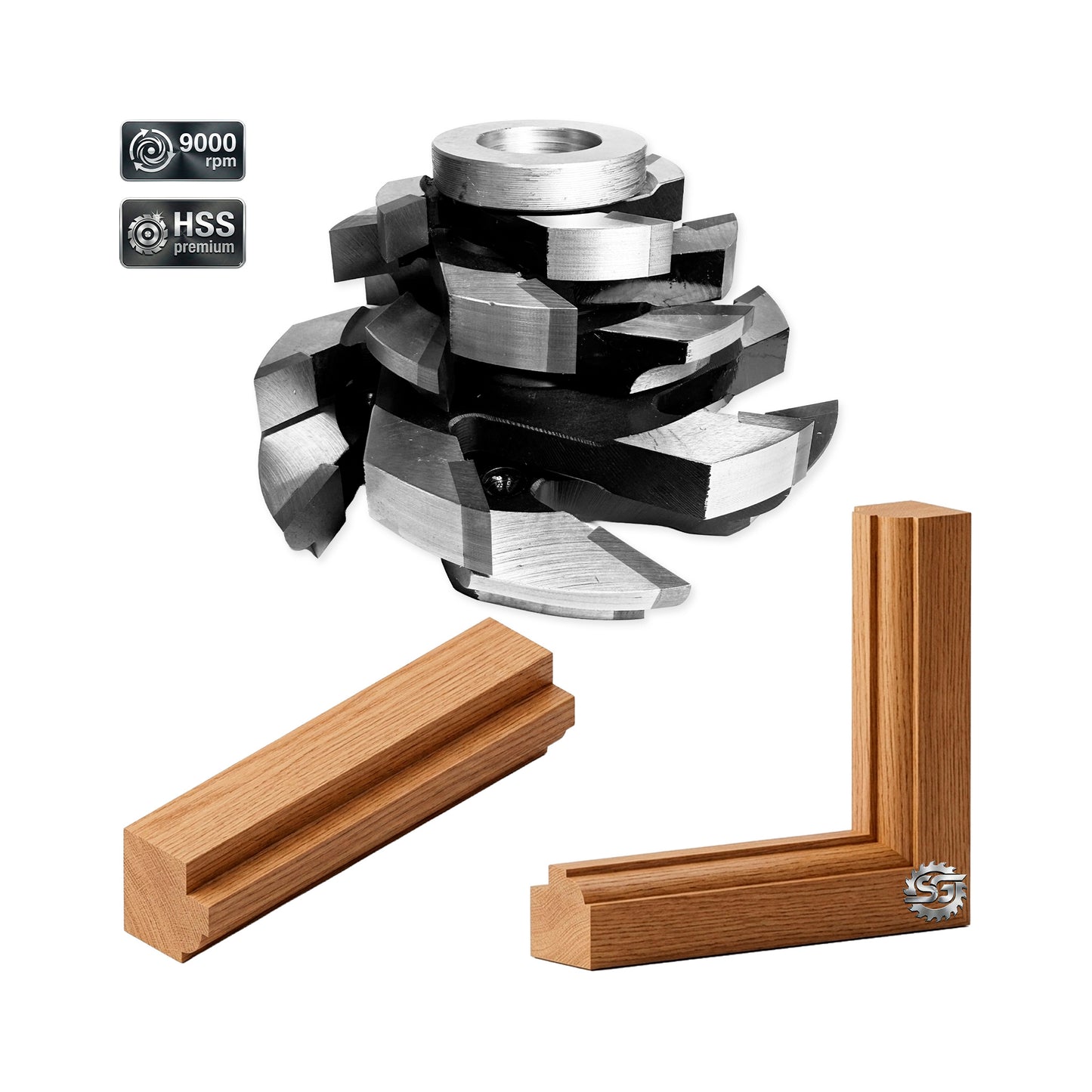 Set of 5 Wood Window Router Bits 40 mm - Premium HSS 03.02