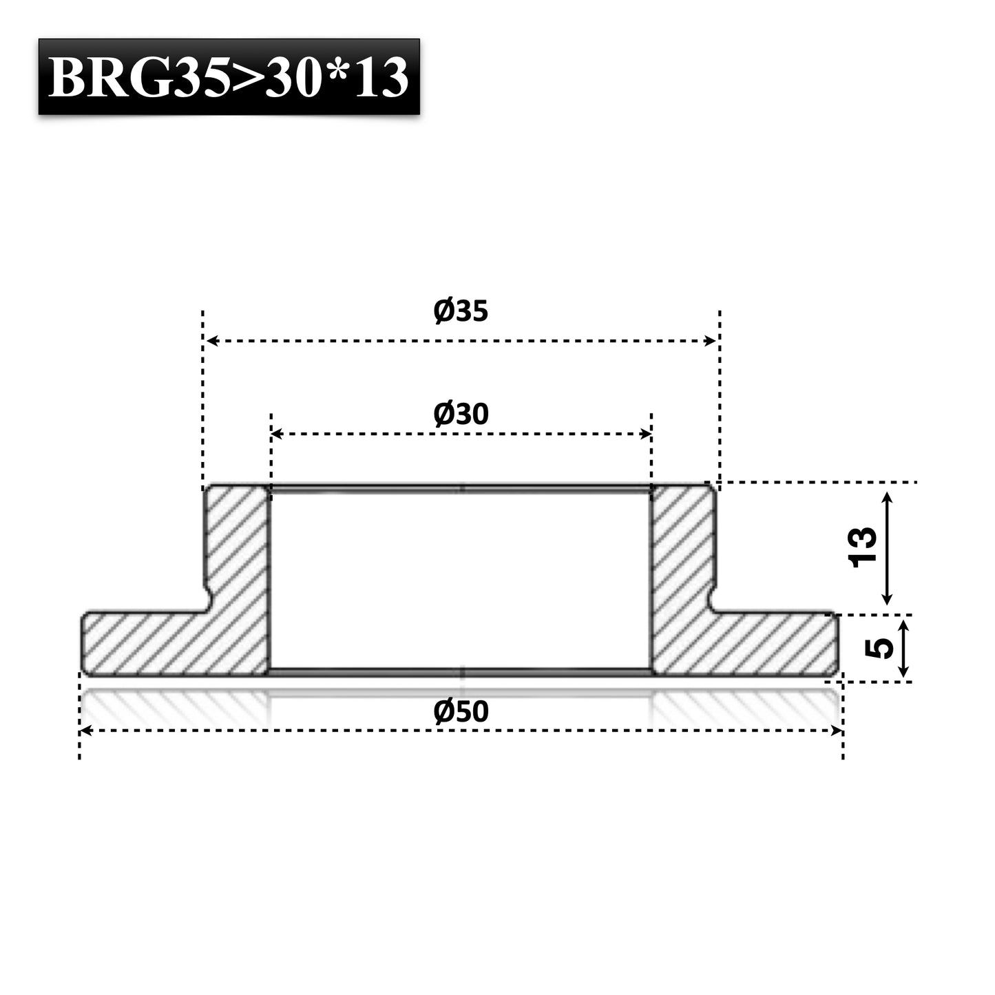 Bush with Collar for Shaft Bore Reduction – milling cutters, drums, and rotary parts