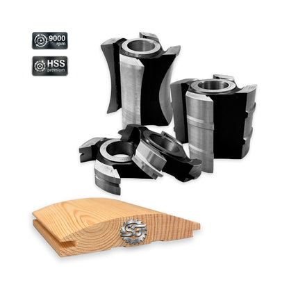 Half-Round Convex Grooving Cutter for Wood 40 mm - R20 HSS Premium