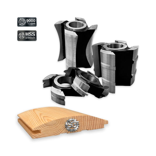 Half-Round Convex Grooving Cutter for Wood 40 mm - R20 HSS Premium