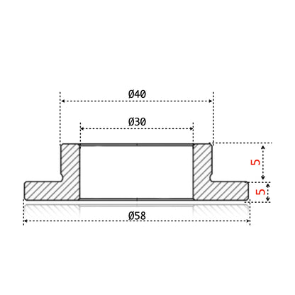 Bucșă cu Guler pentru Reducție Alezaj Ax – freze, tamburi și piese rotative