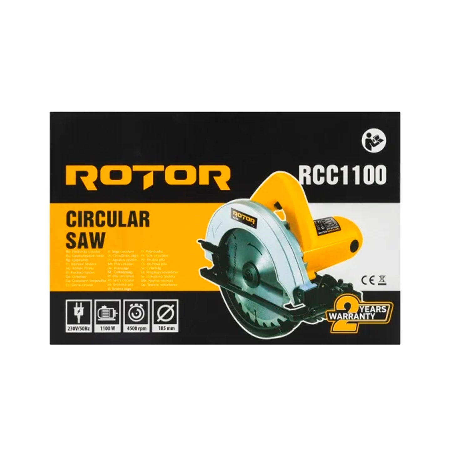 Fierăstrău Circular de Mână 1100W – ROTOR RCC1100 | Disc 185 mm