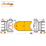 Stave Cutter Set for Hot Tubs and Saunas 22 - 46 mm | HSS M2