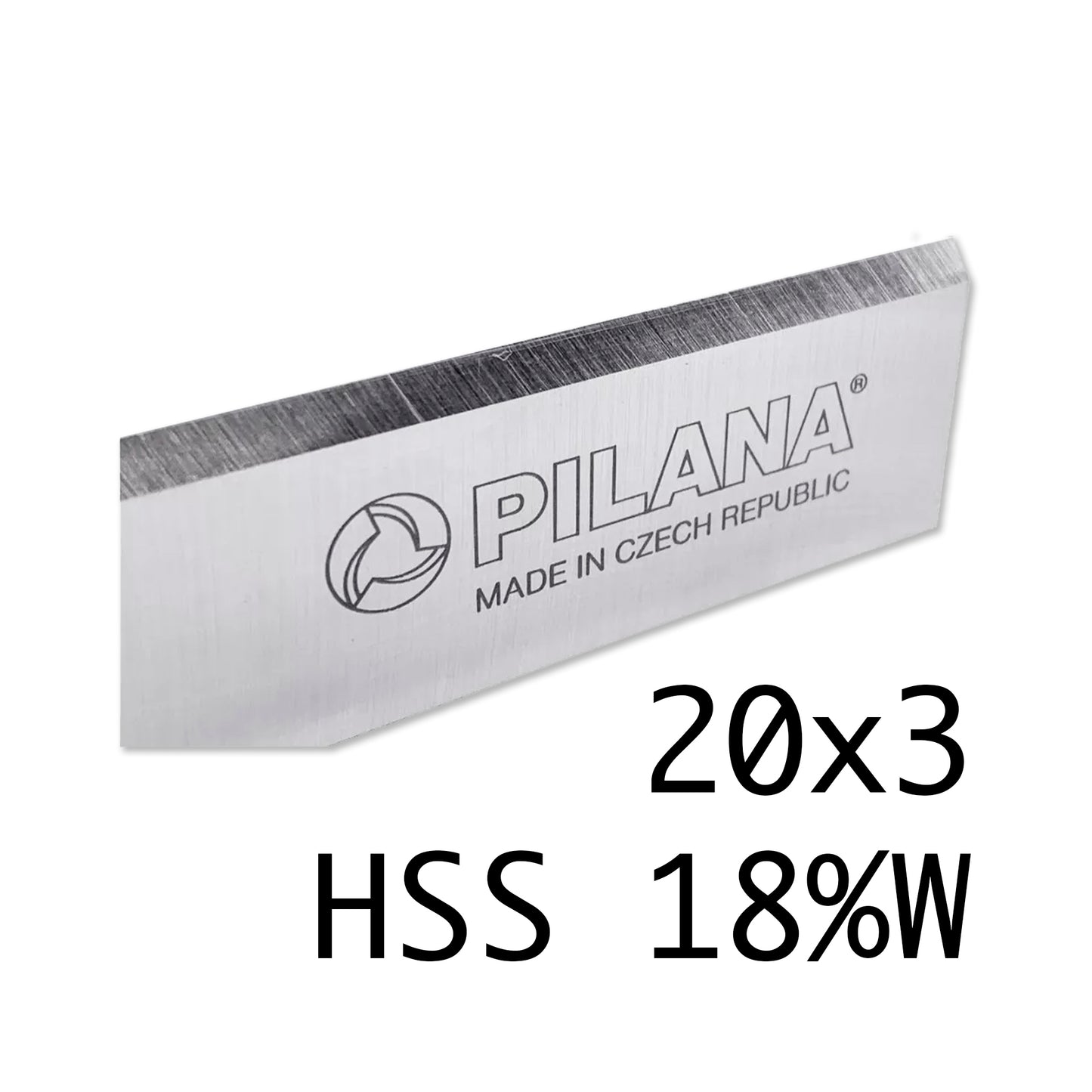 Cuțit Rindeluire Pilana HSS 18%W - 20 x 3 mm - Pentru Lemn de Esență Tare