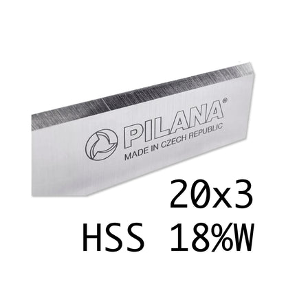 Cuțit Rindeluire Pilana HSS 18%W - 20 x 3 mm - Pentru Lemn de Esență Tare