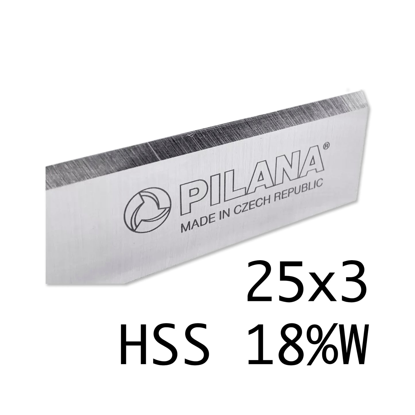 Cuțit Rindeluire Pilana HSS 18%W | Înălțime 25 mm - Pentru Lemn de Esență Tare