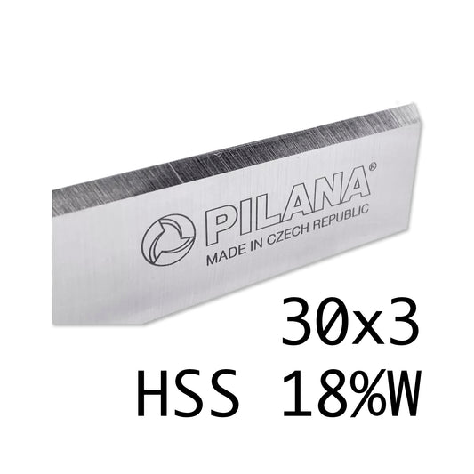 Cuțit Rindeluire Pilana HSS 18%W | 30 x 3 mm - Pentru Lemn de Esență Tare