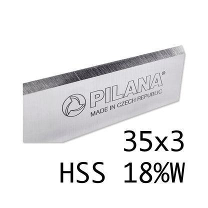 Cuțit Rindeluire Pilana HSS 18%W | 35 x 3 mm - Pentru Lemn de Esență Tare
