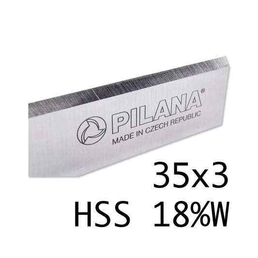 Cuțit Rindeluire Pilana HSS 18%W | 35 x 3 mm - Pentru Lemn de Esență Tare