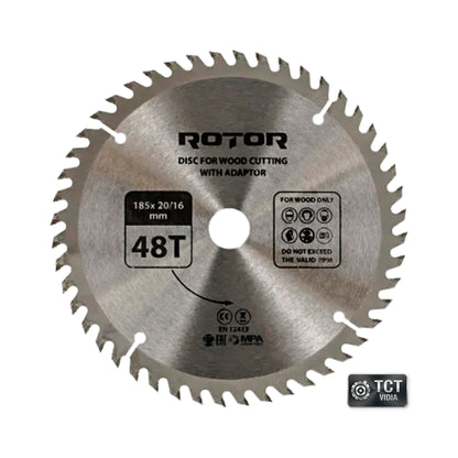 Discuri de Tăiat Lemnul ROTOR 185×20 mm – Variante 24T / 36T / 40T / 48T