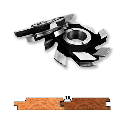 Set Freze pentru Lambriu cu Profil oblic tesit cu grosime de 20 mm pentru masina de frezat cu 4 fete profesional