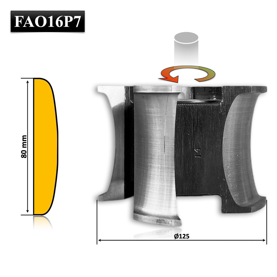 7 - 80 mm HSS Ornamental Frame Profiling Router Bit