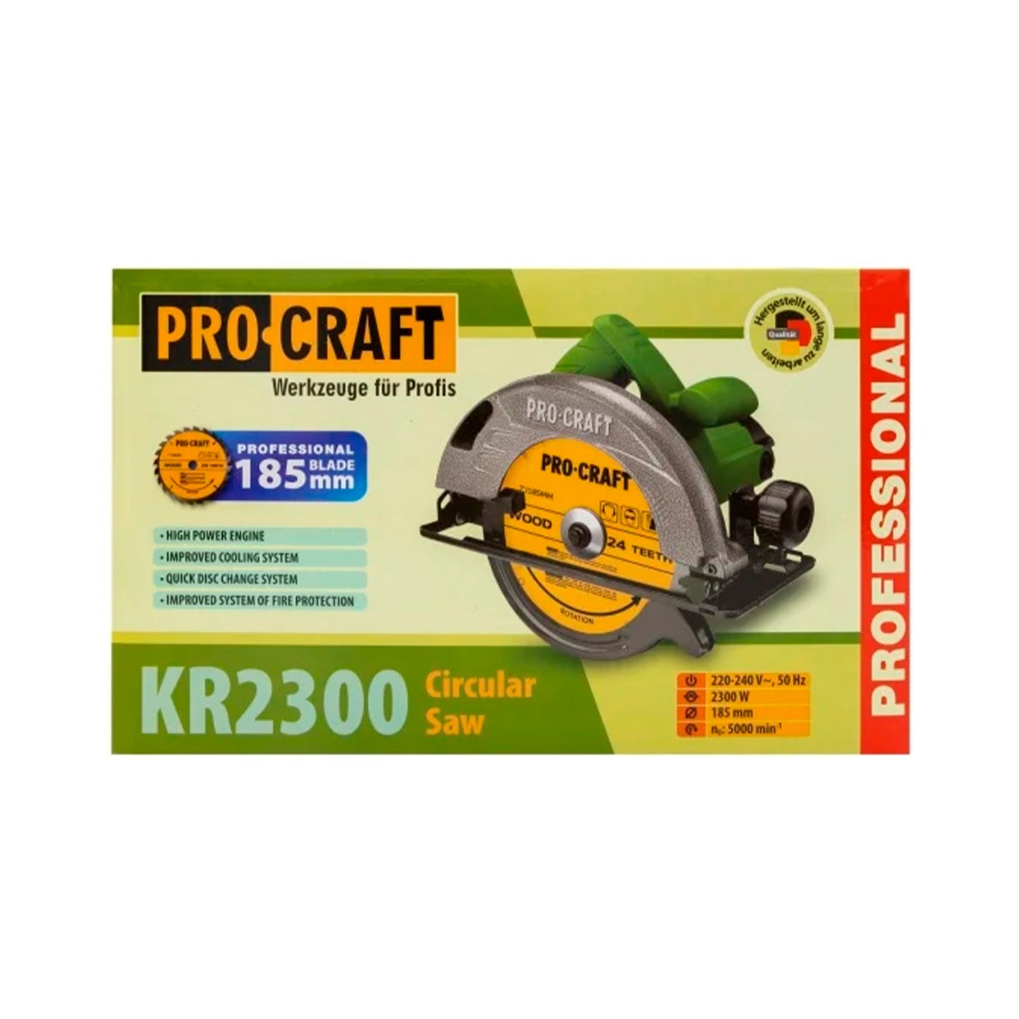 Fierăstrău Circular Electric de Mână 2300W – Procraft KR2300 | Disc 185 mm