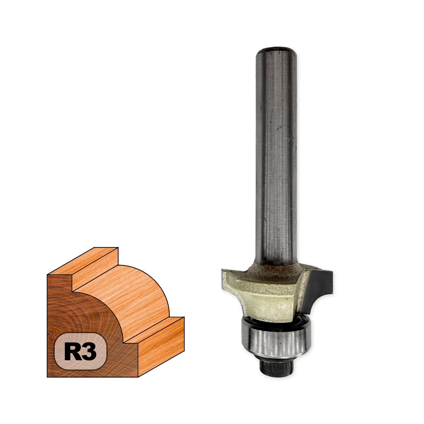 Concave Core Box Router Bit R3, Z2 – T.C.T. (Carbide) Vatzo