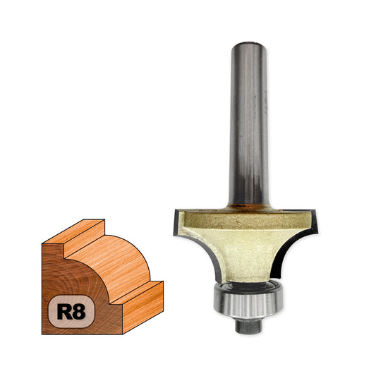 Concave Core Box Router Bit (Quarter Round) D=29mm, S=8mm, R8, Z2 – T.C.T. (Carbide) Vatzo