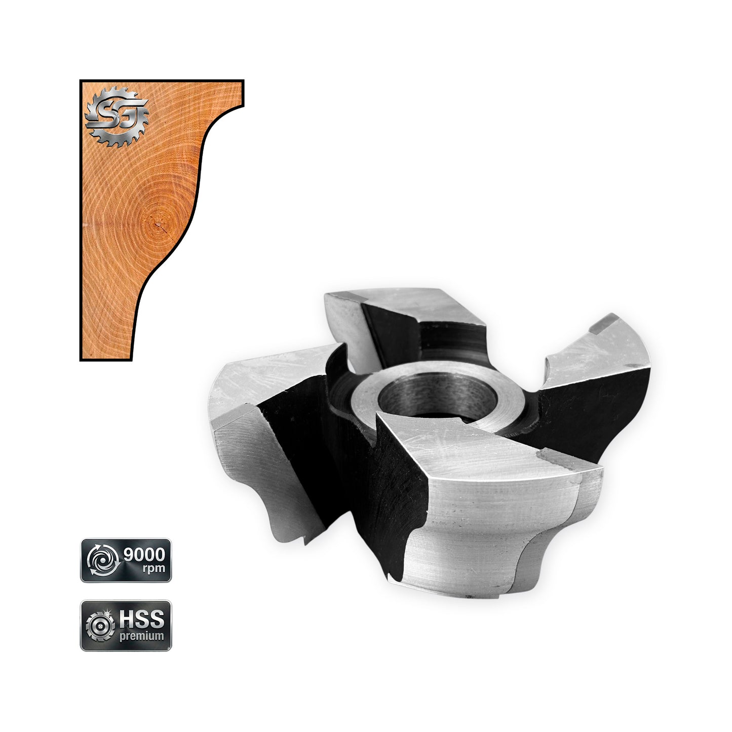 Freza pentru cornisa element decorativ mobilier cu un profil neted si simplu de 50 mm