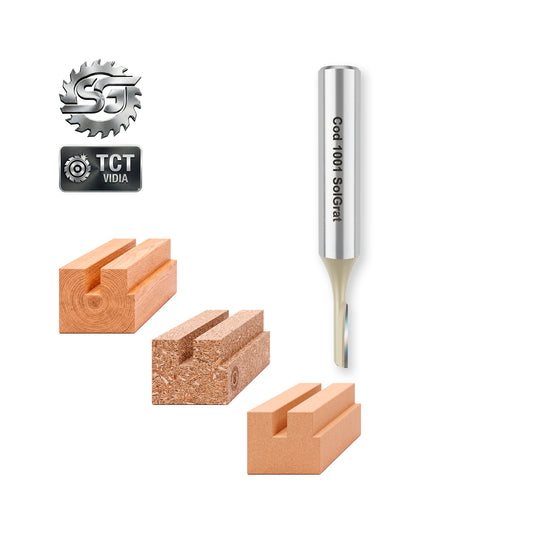 Freză de Canelat cu Coadă D3 - D6 mm | Lc=12mm | Z1 – T.C.T. Vidia | Cod 1001