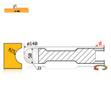 Convex Half-Round Router Bit R3 – R60 mm | Concave Groove for Wood – HSS M2 / HW (K40)