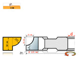 Concave Quarter-Round Shaper Cutter, Bottom Radius R3 – R60 mm | HSS M2 / HW (K40)