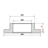 Bush with Collar for Shaft Bore Reduction – milling cutters, drums, and rotary parts
