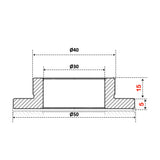 Bush with Collar for Shaft Bore Reduction – milling cutters, drums, and rotary parts