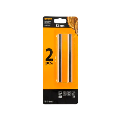 Lame Reversibile pentru Rindea Electrică 82 mm – HSS Double-Sided | Set 2 buc | ROTOR