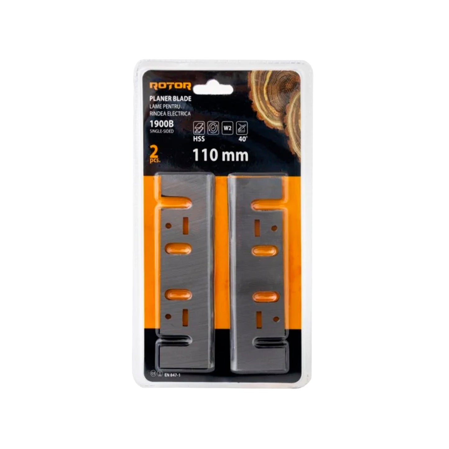 Lame pentru Rindea Electrică 110 mm – HSS Tip 1900B | Set 2 buc | ROTOR