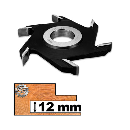 Freza nut de canelare 125x12 mm pe hss sau widia pentru lemn moale, tare, mdf, pal 