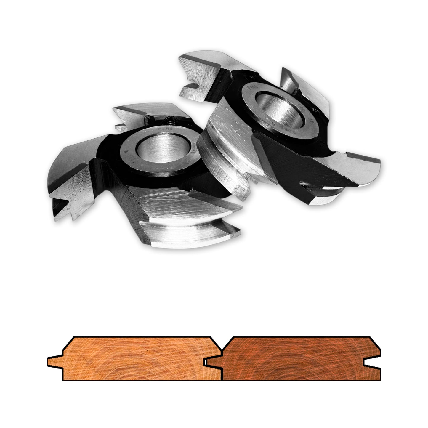 Set freze pentru lambriu cu profil oblic tesit la 45 de grade pentru masina de frezat cu 4 fete cnc sau masina clasica si pentru lemn de la 14 pana la 20 mm de esenta moale sau tare