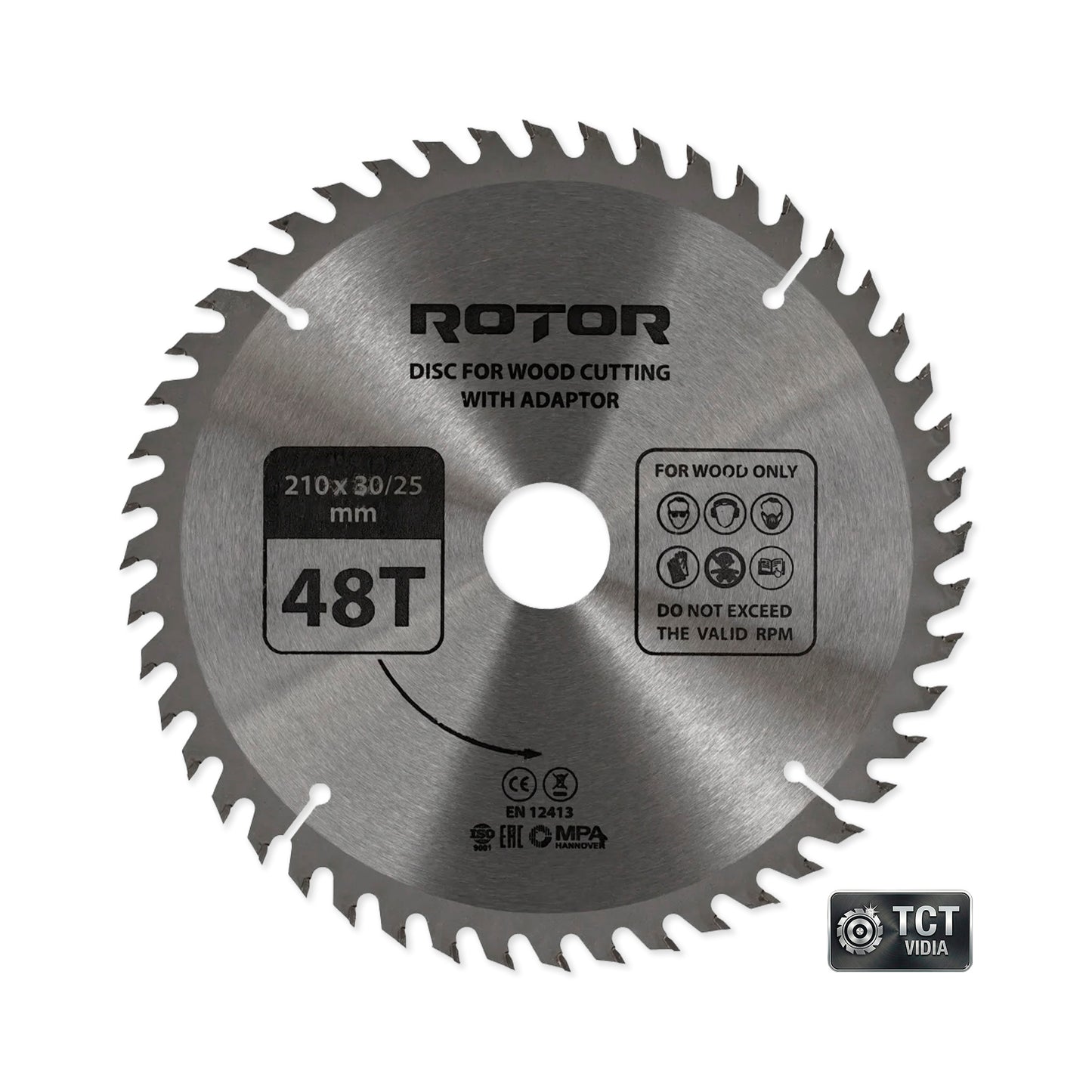 Discuri de Tăiat Lemnul ROTOR 210×30/25 mm – Variante 24T / 48T / 60T