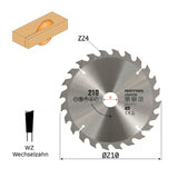 ROTOR Wood Cutting Saw Blades 210×30/25 mm – 24T / 48T / 60T Variants