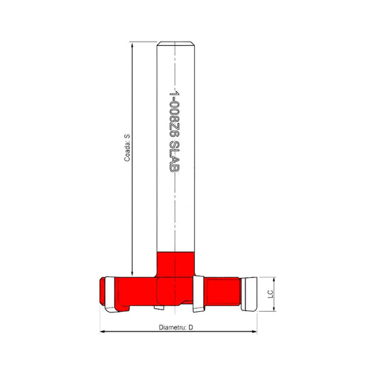 Professional "Slab" Router Bit for Surfacing and Flattening Countertops – D50mm x S8mm (LC10mm)