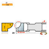 Concave Quarter-Round Shaper Cutter, Bottom Radius R3 – R60 mm | HSS M2 / HW (K40)