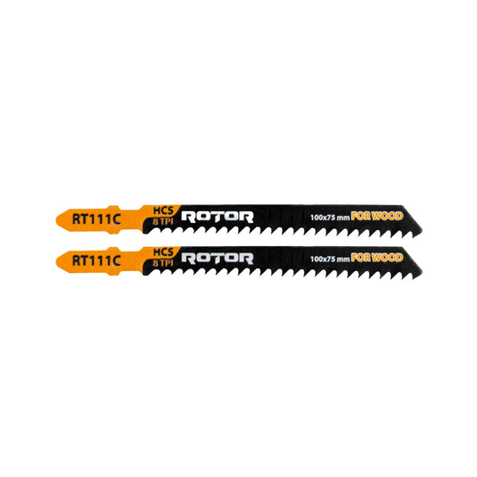 Lame Fierăstrău Pendular pentru Lemn 100×75 mm – HCS 8 TPI Fast Cut | ROTOR RT111C