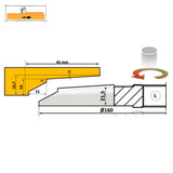 Wood Panel Router Bit Profile N22 - D160 HSS M2