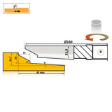 Wood Panel Router Bit Profile N22 - D160 HSS M2