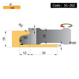 Technical drawing, integrated pull handle shaper cutter – model 262