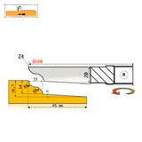Technical drawing, P12 panel cutter D160 – above-workpiece position (R)