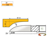 Technical drawing, P8 panel cutter D200 – below the workpiece (L)