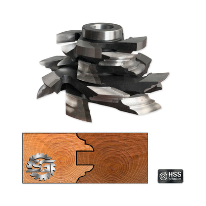 Set 5 Freze Uși Profil-Contraprofil 40 - 44 mm | Cod 04.07C60 | HSS M2