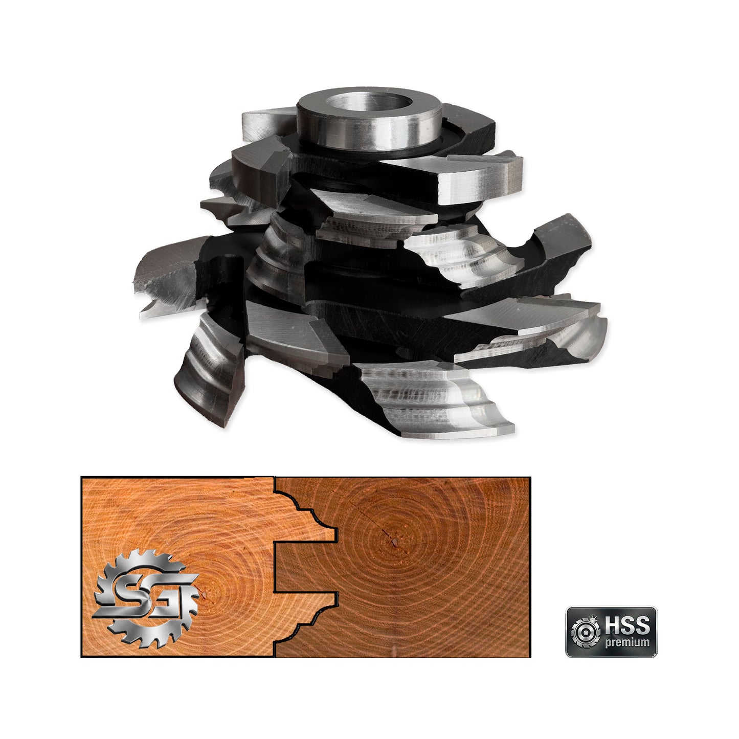 Set 5 Freze Uși de Interior Cep 60 | Profil 40 - 44 mm | Cod 04.12C60 | HSS M2