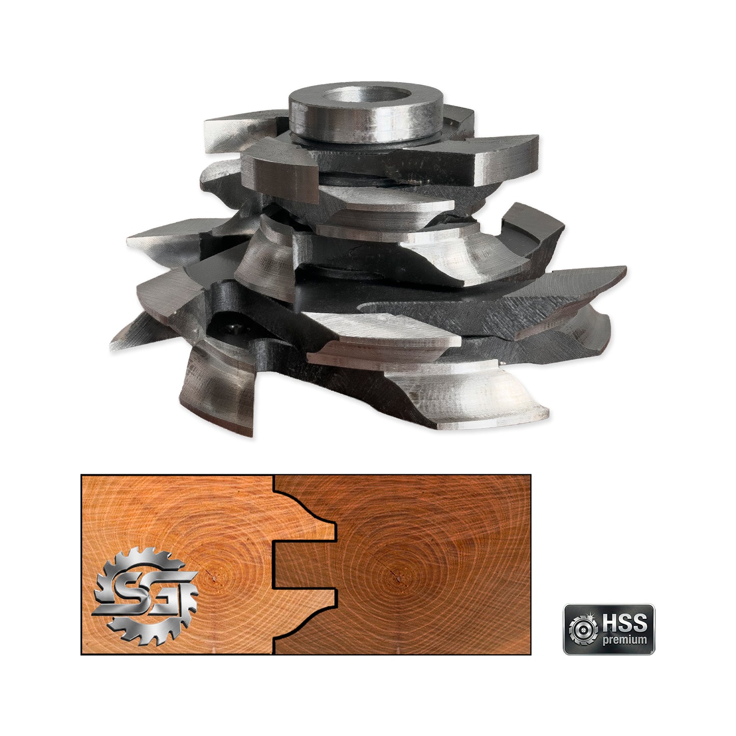 Set 5 Freze Uși Profil-Contraprofil 40 - 44 mm | Cod 04.06C60 | HSS M2
