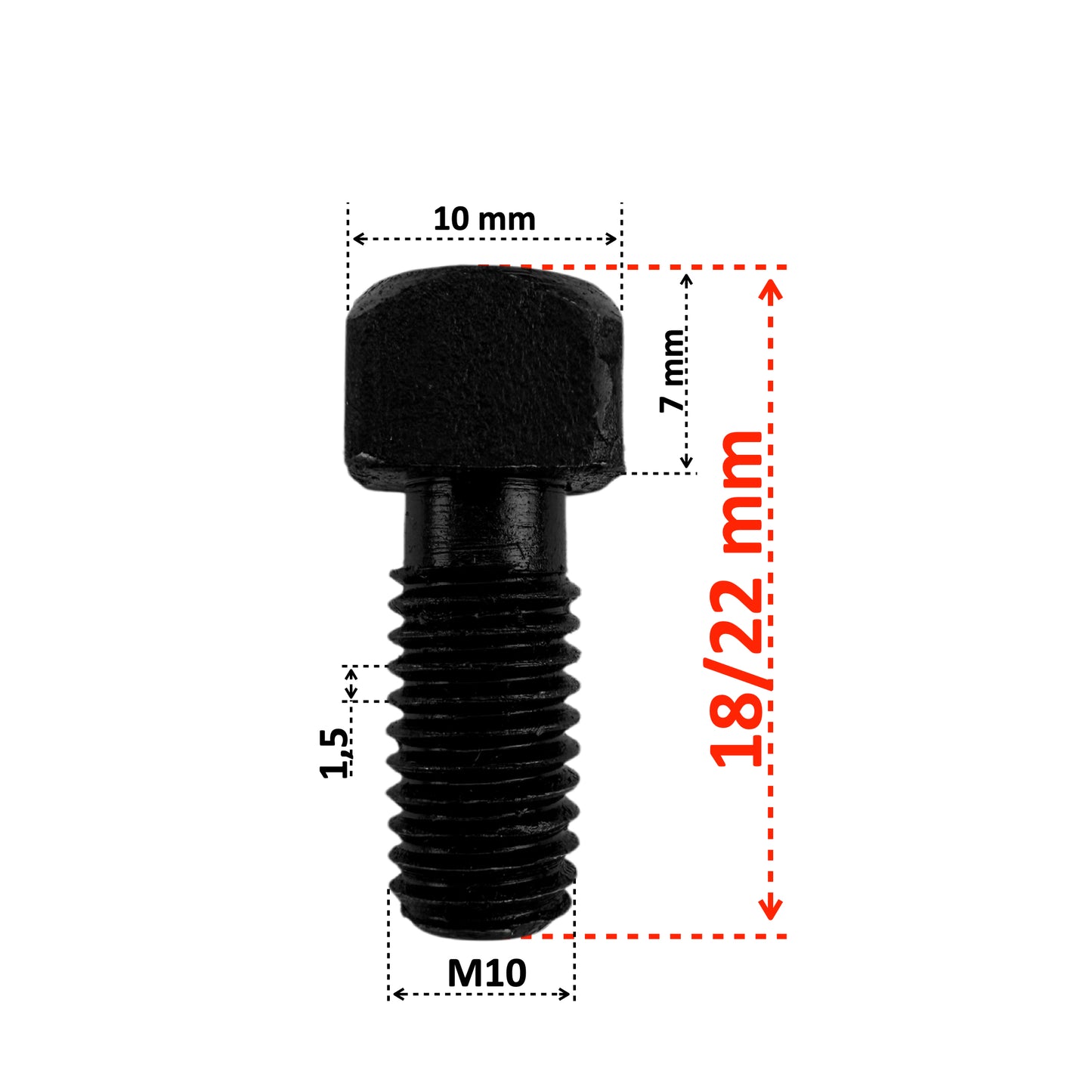 Square Head Bolt for Planer Blade x5 Set - M6, M8, M10 and M12